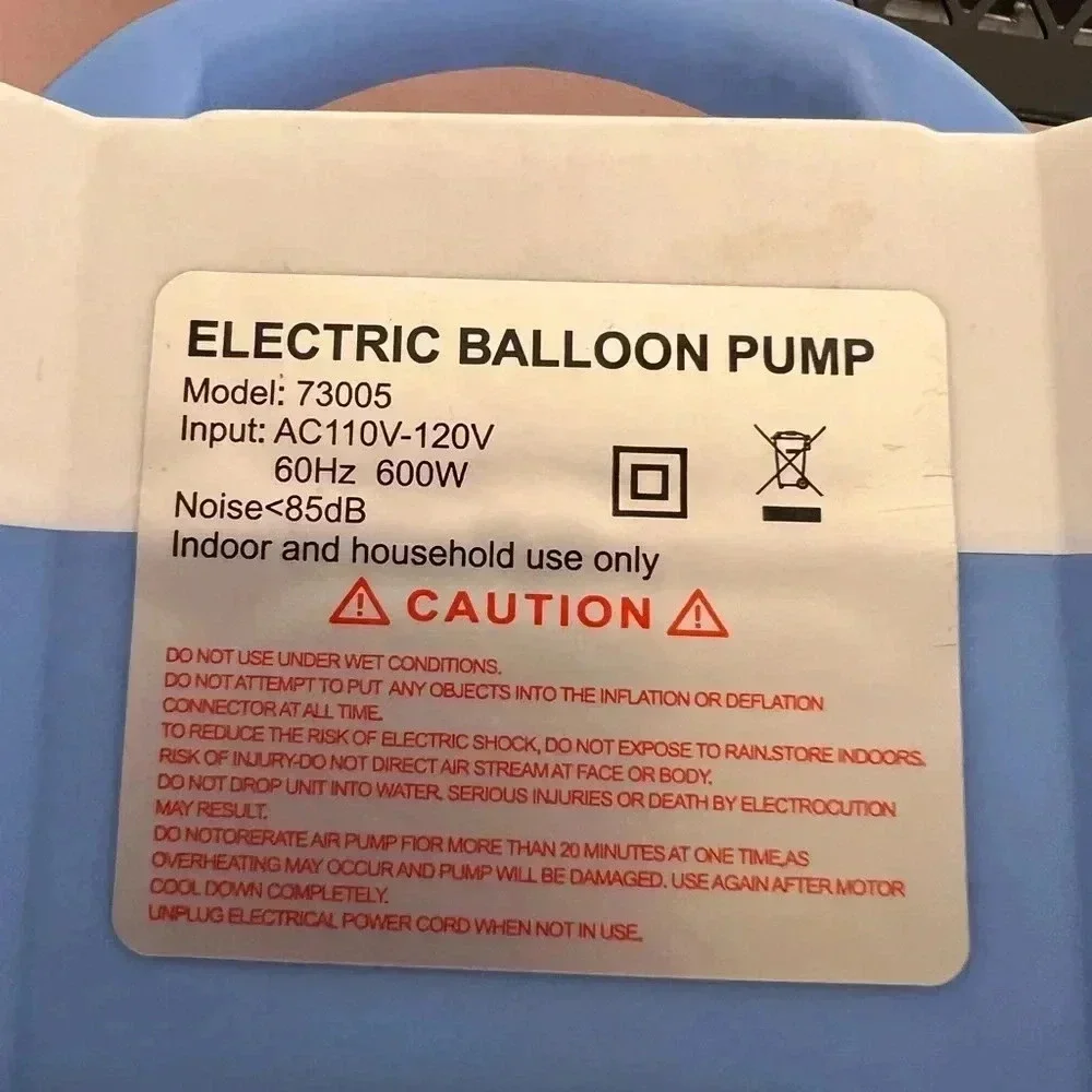 110V 220V 600W Doble Hole Balloon Inflator Home Use Portable Mini Inflator Works